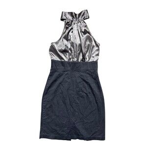 wet seal mock neck sleeveless dress y2k cocktail Sz M Goth Grunge